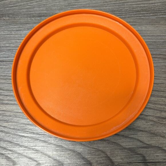 Tupperware 7" Seal N Serve Lid Replacement Orange (1207-14) Brown (1207-44) Vtg - Picture 6 of 13